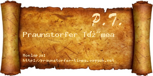 Praunstorfer Tímea névjegykártya